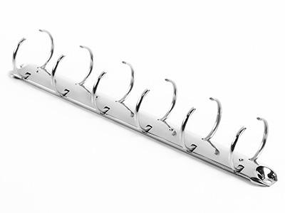 6 rings binder mechanism, 280mm total length